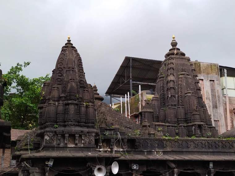 Ancient carved shikharas